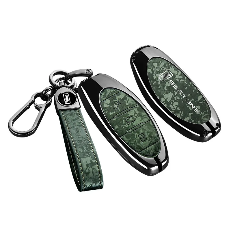 

Premium Zinc Alloy Key Cover Case for Bestune T77/T99/B70/T55/T33 - Protective Key Fob Shell Key Bag Chain
