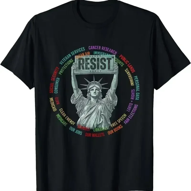 Resist Resistance Usa Statue Of Liberty Hands Off Protest T Shirt