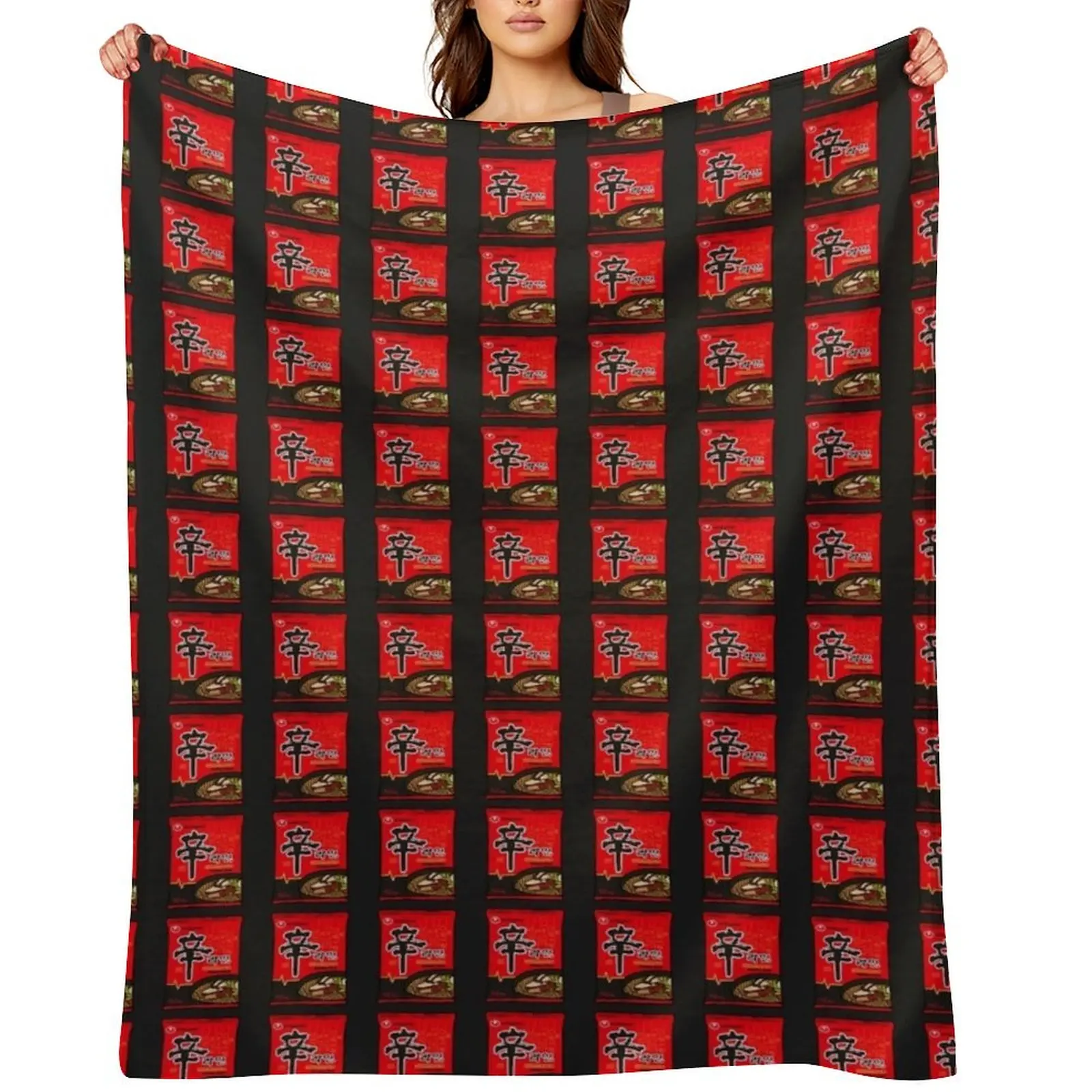 

KOREAN SHIN RAMEN Throw Blanket Comforter Plaid Quilt blankets and throws Blankets