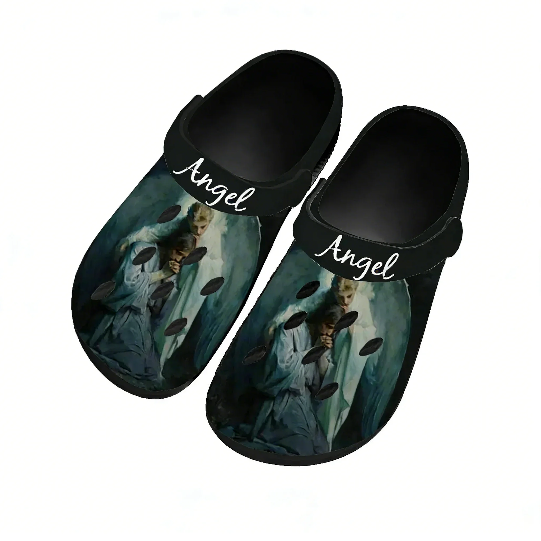 

Удобные модные сабо Angel Water Shoes для мужчин и женщин, сандалии для дома и сада, пляжные дышащие тапочки с отверстиями, на заказ