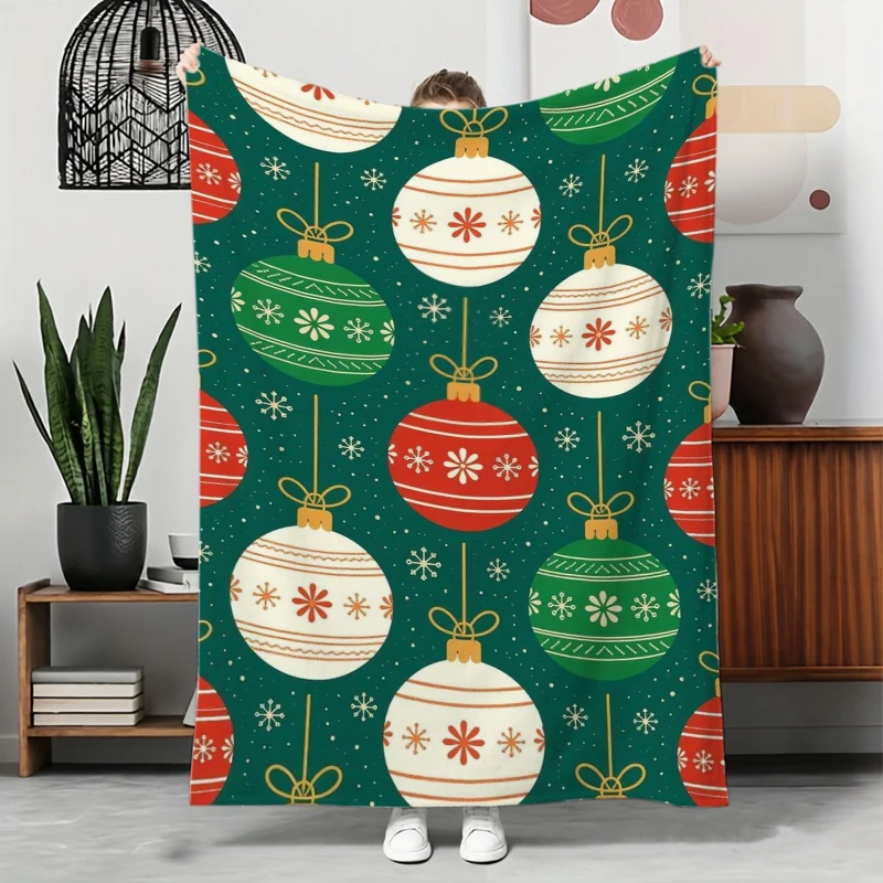 Colorful Ornament Snowflake Dense Fleece Blanket For Vibrant Bedroom Decor Soft Warm Throw Blanket Gift