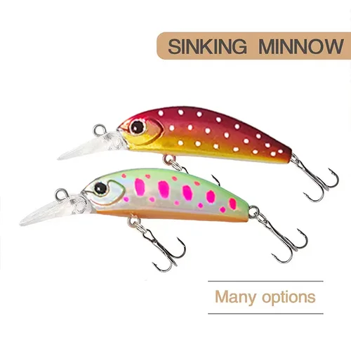 1 Uds Micro señuelo de pesca de capa hundimiento Minnow 37Mm/3G cebo duro cebo biónico corriente señuelo de pesca de carpa 37S