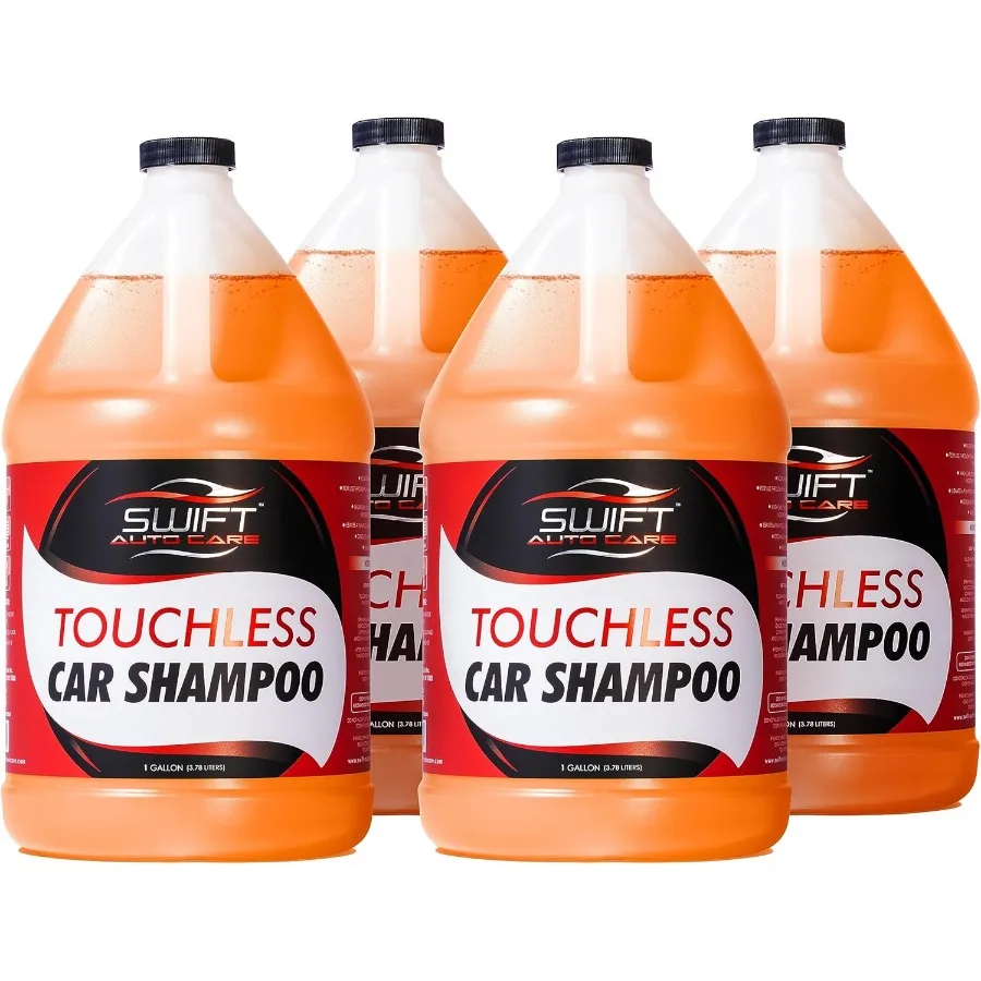 Swift Touchless Car Wash Shampoo 4 Gallon - No Brushing Required High Foaming Car Soap Heavy Duty Auto Detergent for Foam Canno
