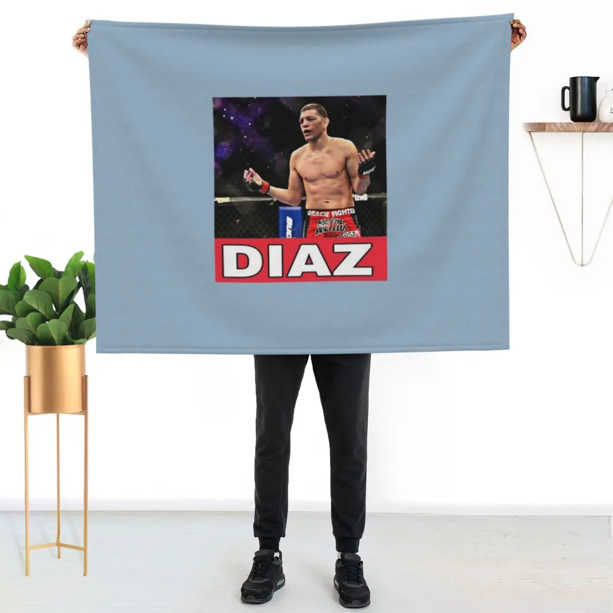 NICK DIAZ 209 nick Throw Blanket Sleeping Bag funny gift Giant Sofa Cute Plaid Warm Bed linens Blankets