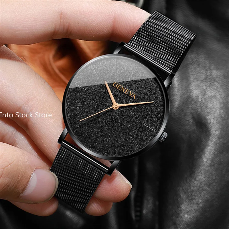 New Men Watch Luxury Bracelet Set Fashion Business Brown Leather Quartz Wrist Watches for Men Gift Set Relogio Masculino NO BOX