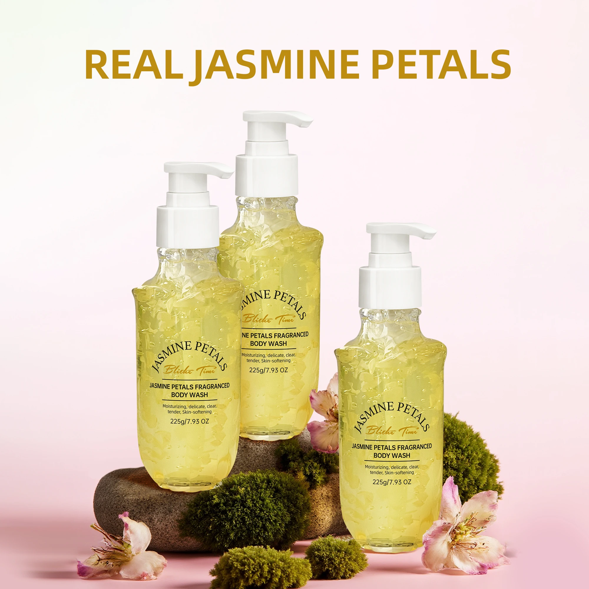 

Blithe Time Jasmine & Shea Wash, 3 упаковки — очаровательный аромат жасмина, масло ши для глубокого увлажнения | Листья очистки кожи, мягкость и