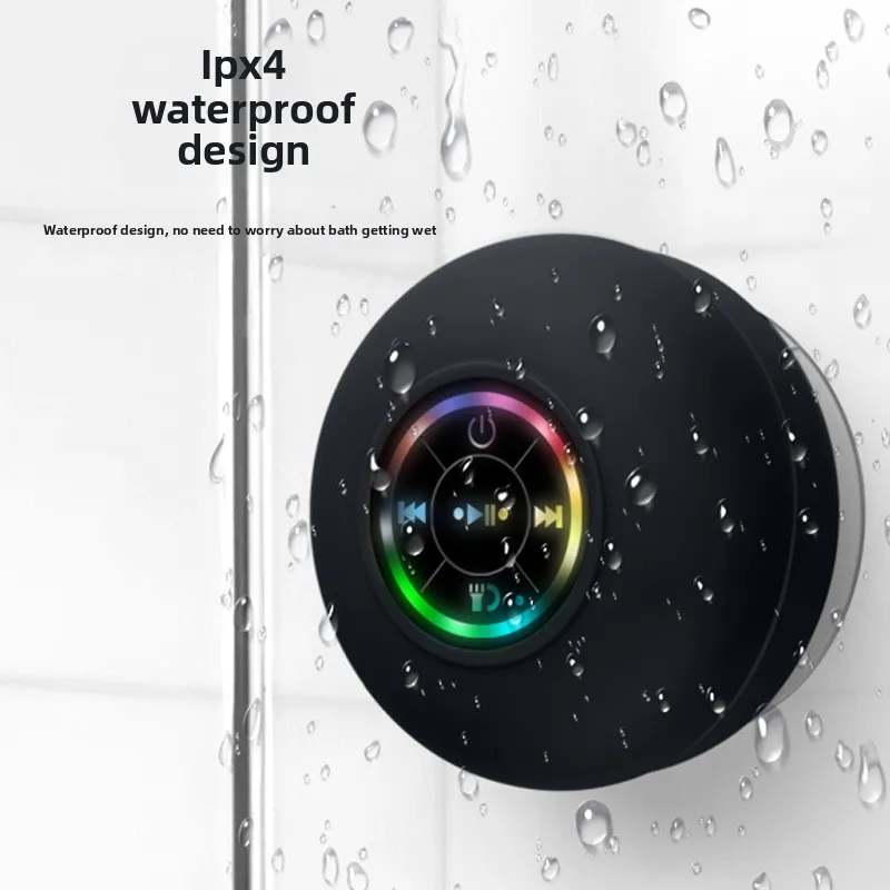 

Waterproof Bluetooth speaker, LED light emitting, waterproof bathroom Bluetooth speaker, portable Bluetooth speaker