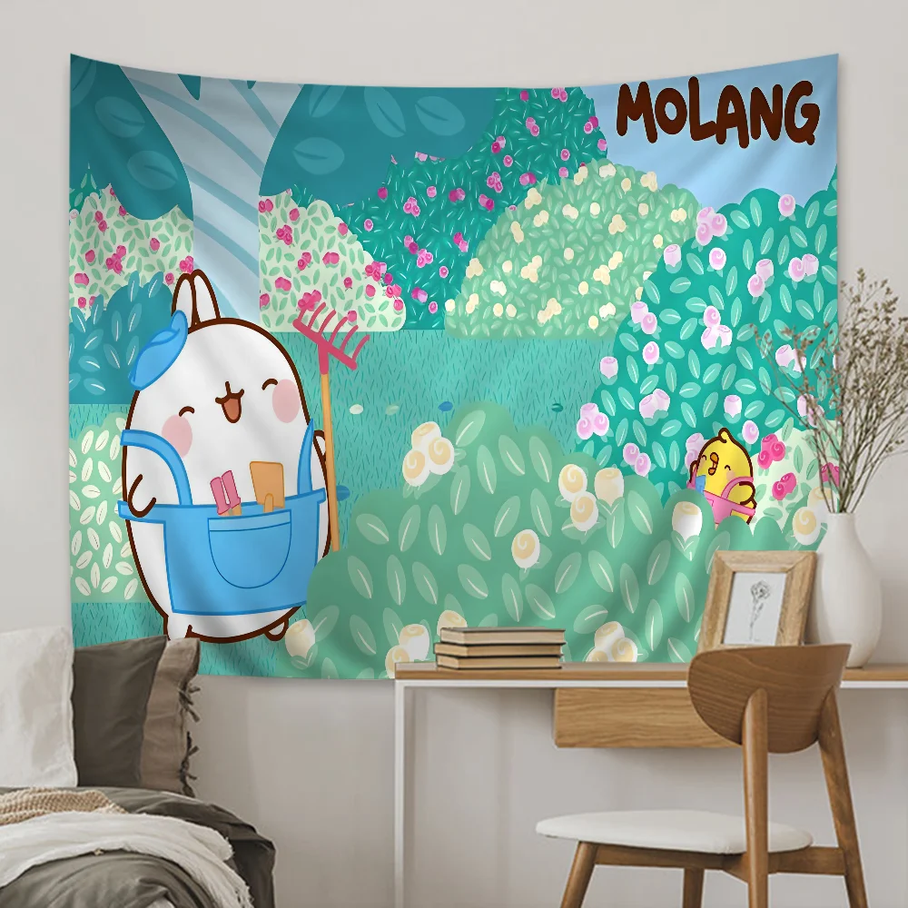 Molang Colorful Tapestry Wall Hanging Hanging Tarot Hippie Wall Rugs Dorm Wall Art Decor