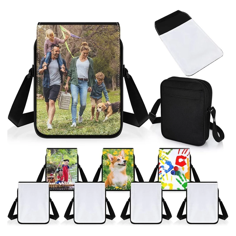 2 Pcs Sublimation Bags Sublimation Crossbody Bag Blanks Sublimation Shoulder Bag Sublimation Blank Bag For Birthday