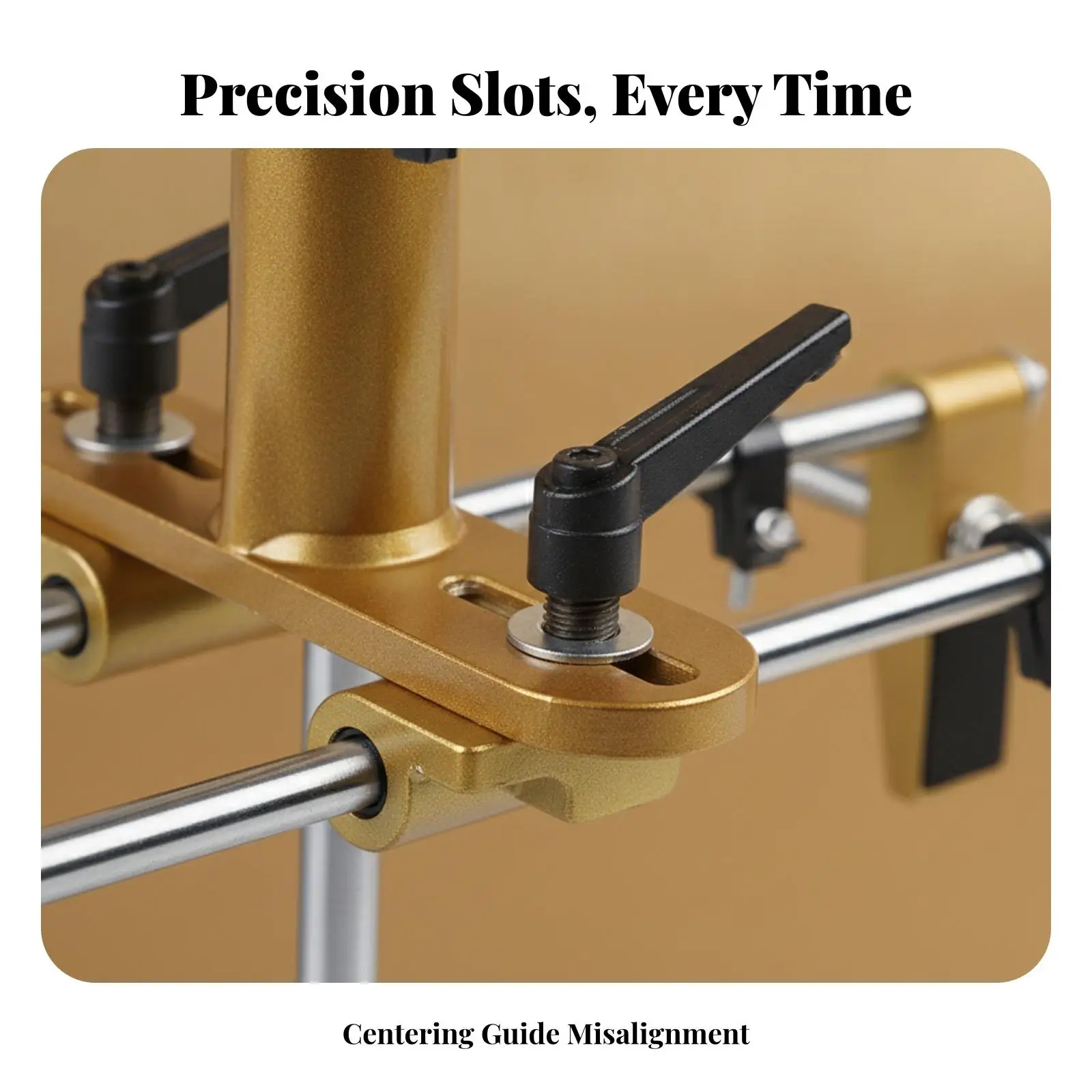 Professional Door Lock Installation Router Guide Jig for Woodworking with Three Tungsten Steel Cutter Heads and Clamp Style