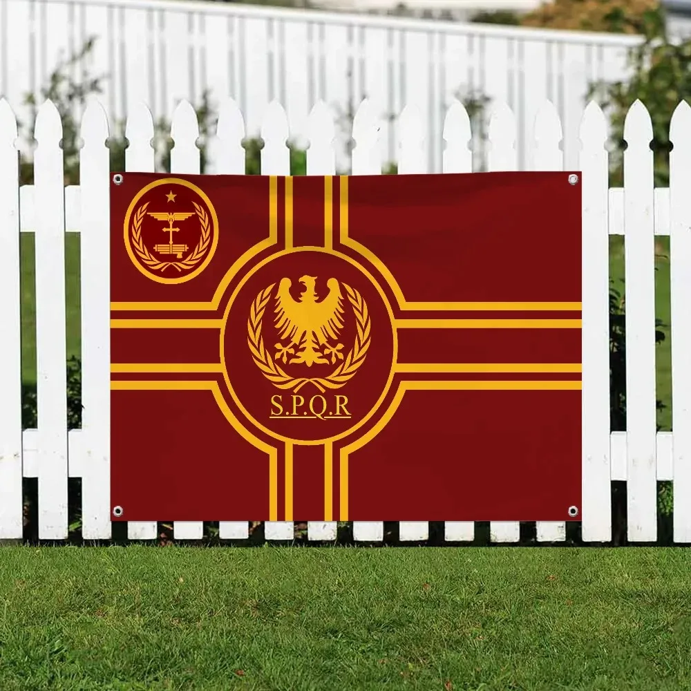 حديقة العلم غرفة المرآب الديكور شنقا العلم نسيج الجدار الديكور نسيج الإمبراطورية الرومانية القديمة غرفة نوم أثاث المنزل في الهواء الطلق