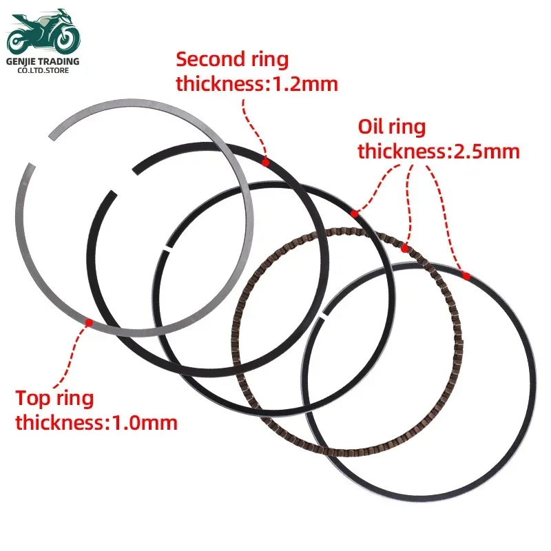 

1/4pcs 72mm STD MotorBike Engine Piston Rings for Suzuki TU250X V W Y 1997-2000 TU250X K1-K9 2001-2009 TU250X L0-L9 2010-2019