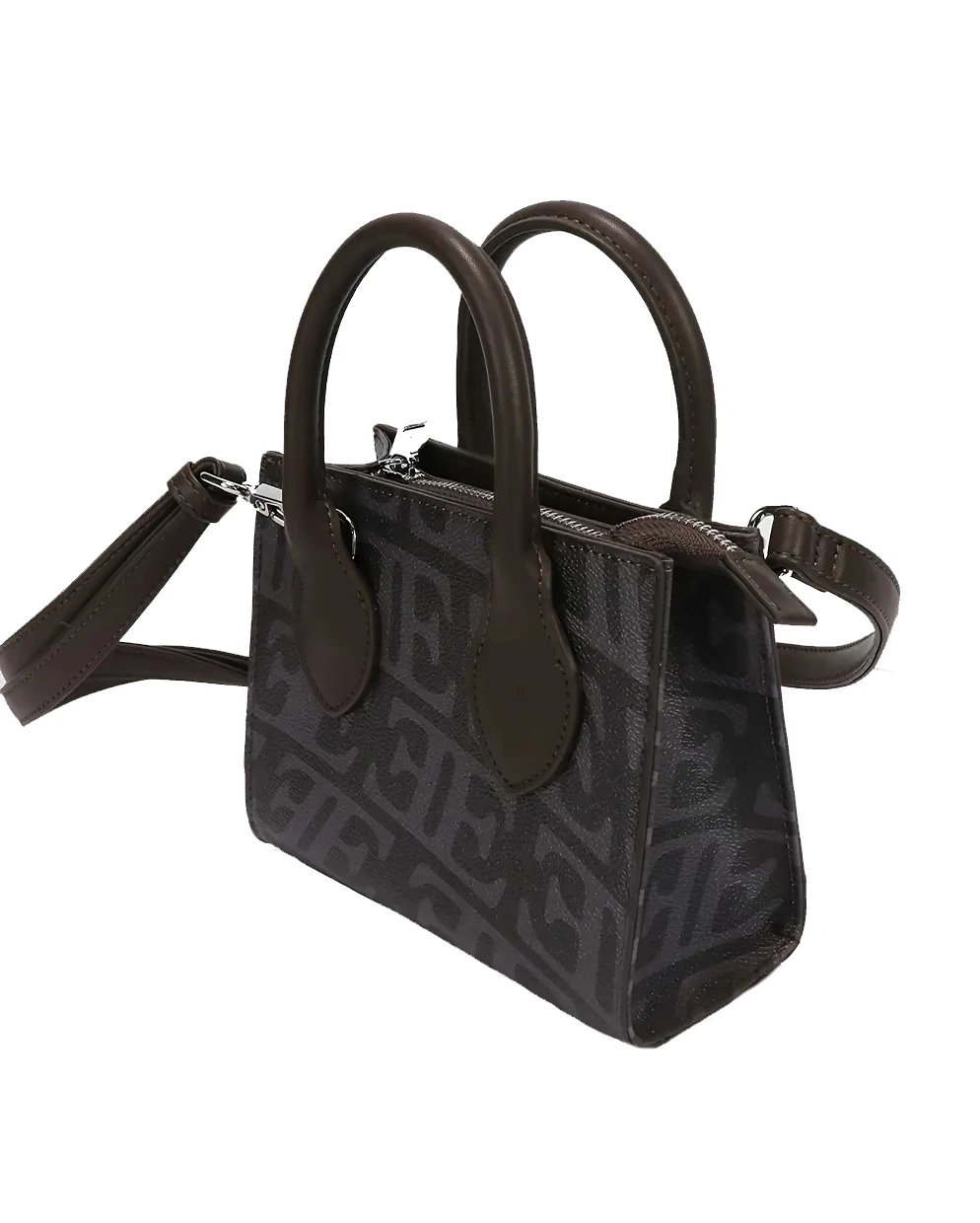 حقيبة يد نسائية صغيرة من جلد البولي يوريثان من Gorfia بنمط حروف وحزام كتف قابل للتعديل وتاريخ التسوق والسفر حقيبة يد عصرية #3