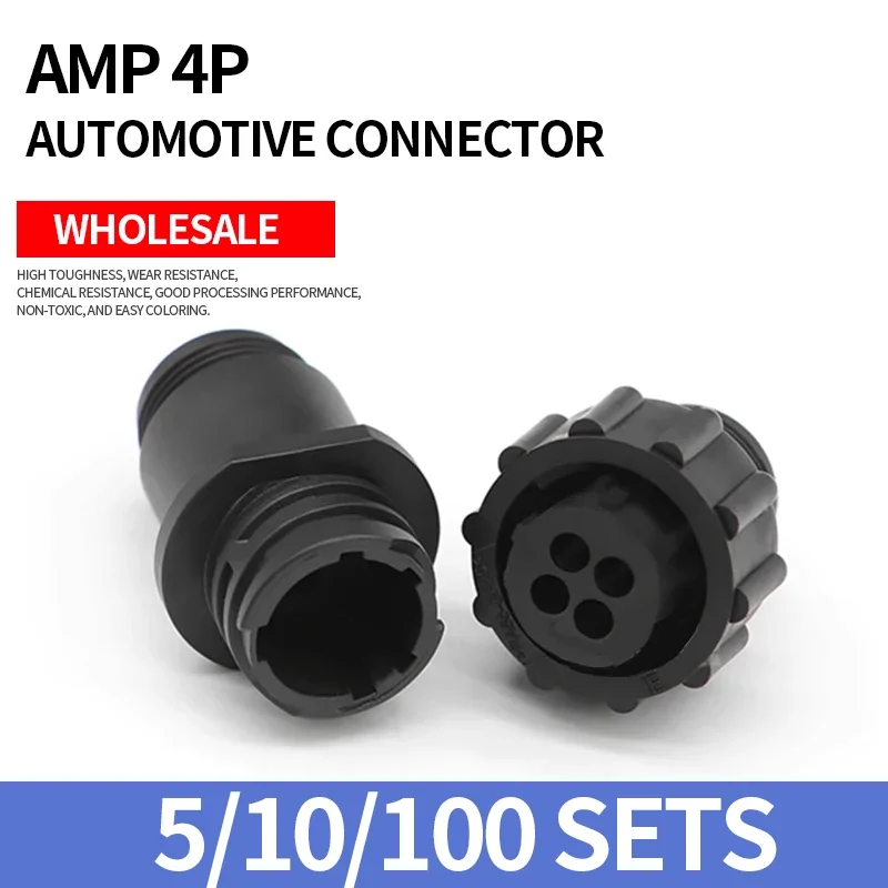 

5/10/100 sets 4 Pin AMP type182919-1 206153-1 182647-1 auto sensor plug connector for SMEMA Car,4P plug with Pin