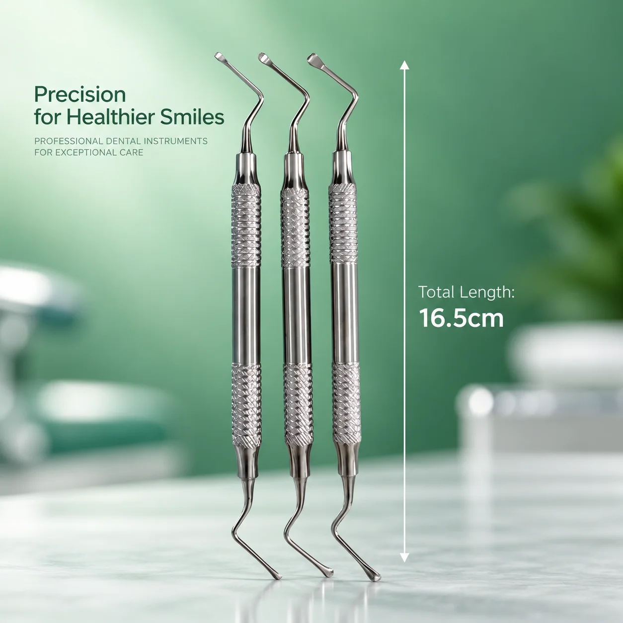Dental Periodontal Gracey Curette Scaler Stainless Steel Jagged Double Ends for Implant Maintenance Clinic Dental Supplies