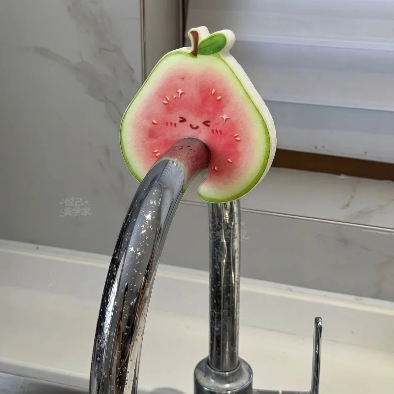 Fruit Sponge Dishwashing Artifact Kitchen Washing Pot Cleaning Scouring Cloth Decontamination Magic Wipe Cute Thickened Special