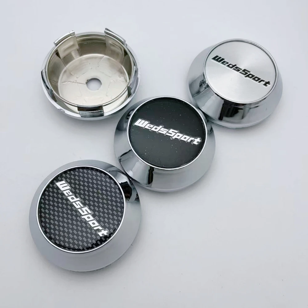 4pcs 60mm 64mm 65mm 68mm 69mm Wedssport Logo Emblem Car Wheel Center Caps Wheels Hubcaps Rim Hub Cover High Cap Car Accessories