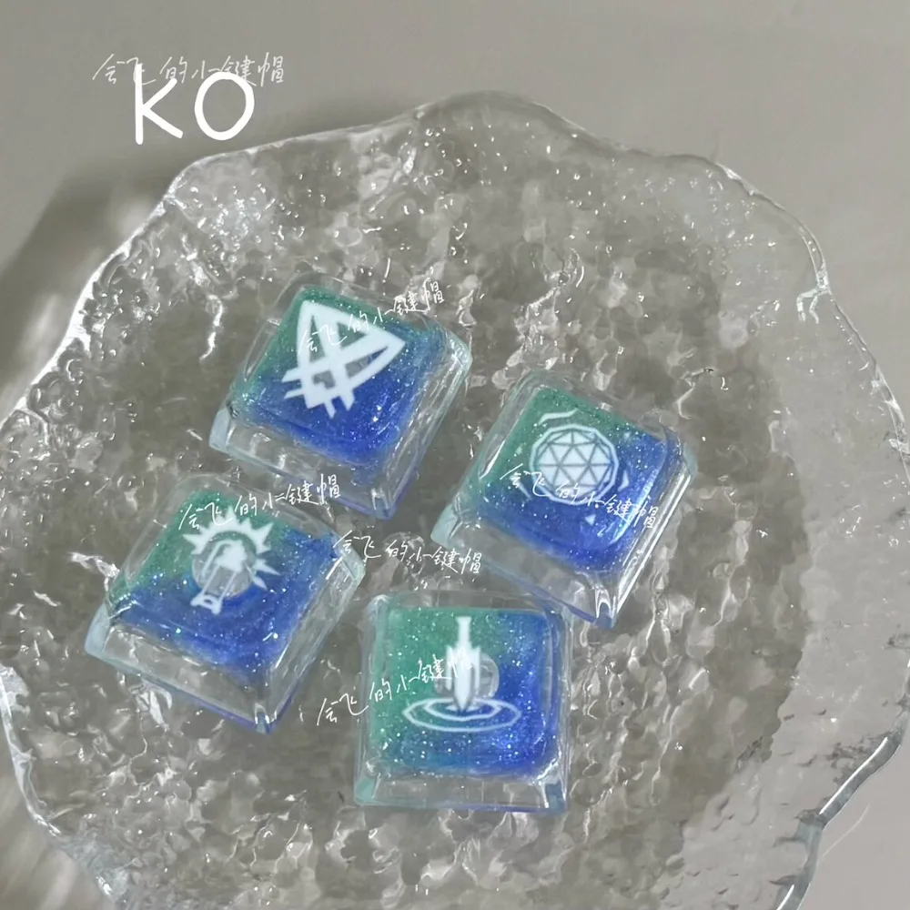 VALORANT KO/Night Dew Skill KeyCap para teclado mecánico azul transparente XDA perfil Fearless contrato personalidad PC Keycap