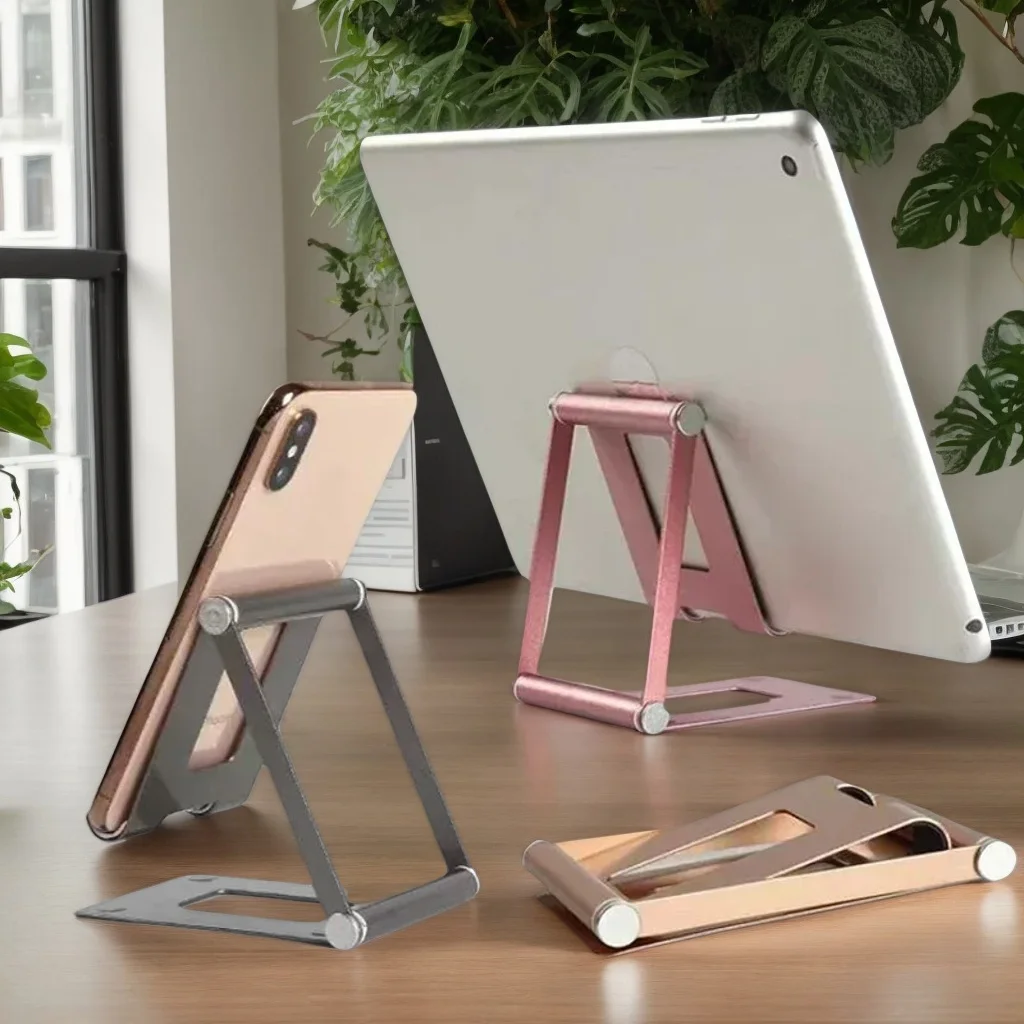 

Adjustable Foldable Phone & Tablet Stand – Desktop Bracket Organizer for Smartphones & Tablets (Portable Office Supply)
