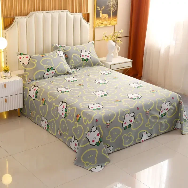 3 Pcs Broken Flowers Sheets Bed Simplicity Bedspread on The Bed Plus Size Double Queen King Bed Sheets with Pillows Cases