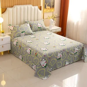 Broken flower sheets, quilt simplicity, double queen and King bed, pillowcases, plus size, 3 pieces 10 Main Sales King Bed Bed - №4