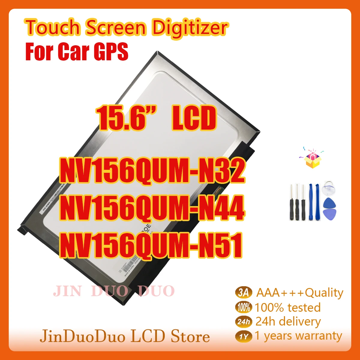 15.6''Original For Laptop NV156QUM-N32 NV156QUM-N44 NV156QUM-N51 LCD Display Screen Digitizer Assembly Replacement 1920*1080