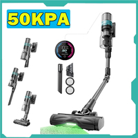 Proscenic P16 Cordless Stick Vacuum Cleaner 50Kpa Suction 55Mins Runtime 180 °   Bendable Wand Anti-Tangle Floor Brush 62Db