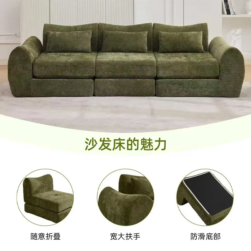 HYS  sofa small apartment living room retro antique single double triple sofa bed