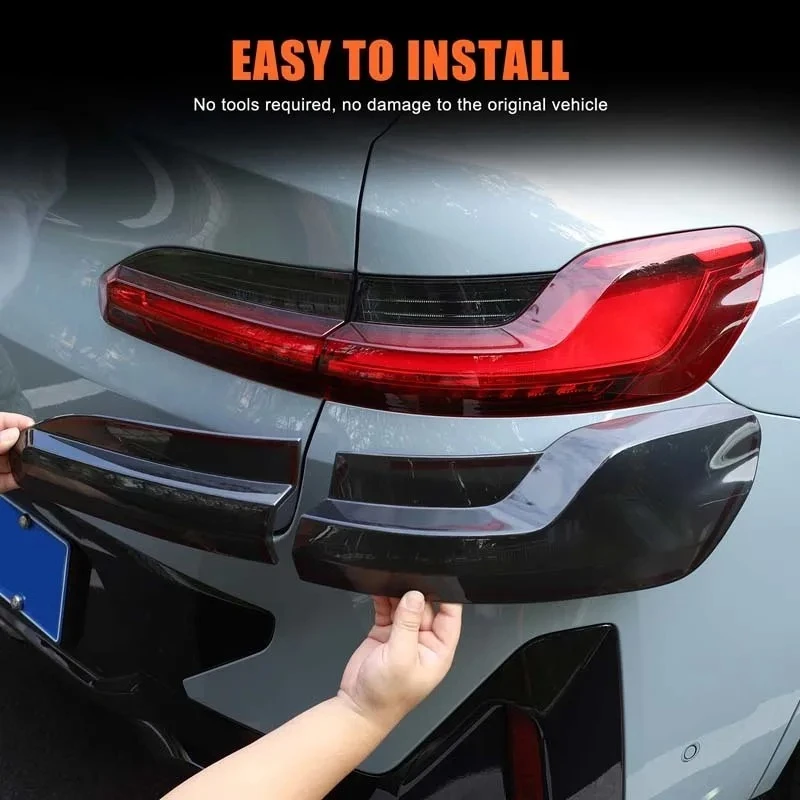 

Fit For BMW X4 X4M G02 2019-2024 Car Rear Lamp Shade Brake Indicator Light Reversing Lamp Tail Lamp Cover Car Accessories 4pcs