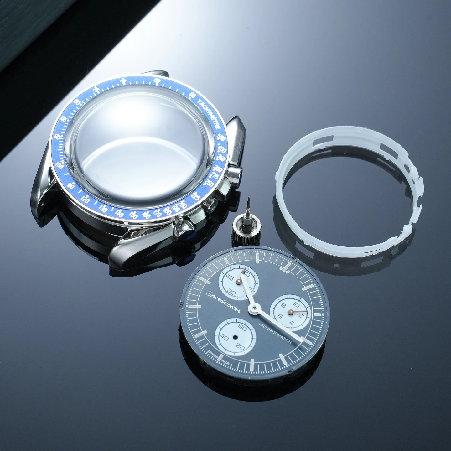 Watch Upgrade Accessory: Speedmaster-Style Stainless Steel Metal Case for the Swatch x Omega Planet Planet Series