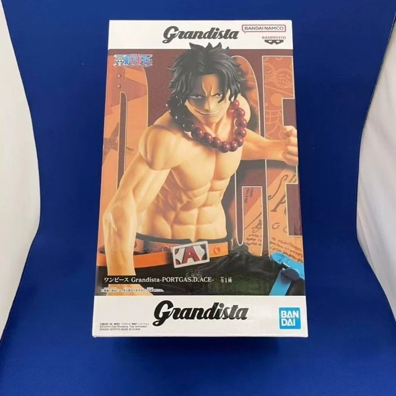 

In Stock Bandai Original BANPRESTO Officially Licensed Grandista Portgas D Ace One Piece Anime Model Figure Genuine Toy