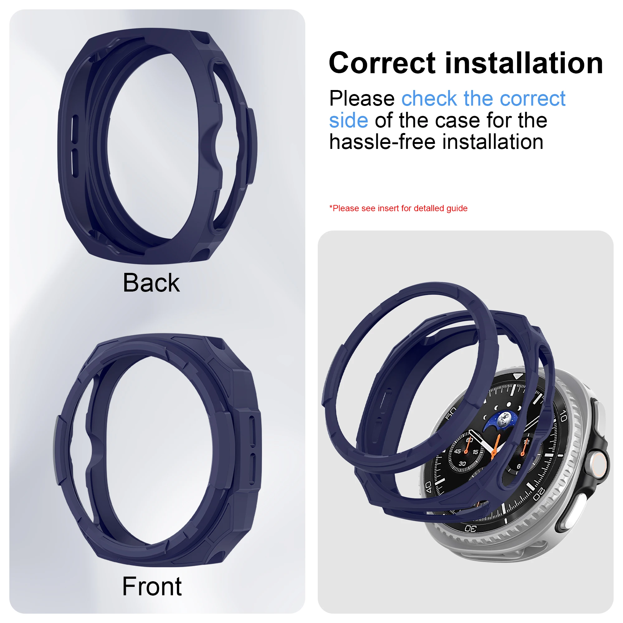 حافظة واقية من مادة TPU مضادة للخدش وواقي شاشة ناعم لساعة سامسونج جالاكسي 8 الكلاسيكية