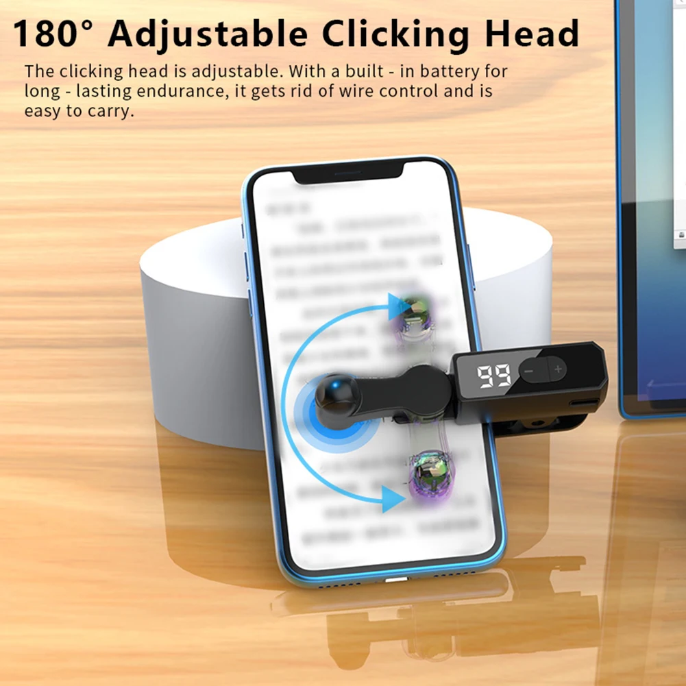 Phone Screen Device Speed Clicker for Smart Phone Fast Click Simulation Finger Continuous Click Phone Screen Tapper