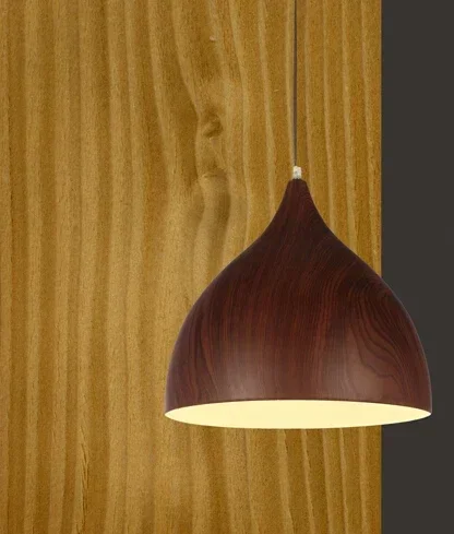 European Vintage design wood veneer Bar restaurant lights studyroom chandelier walnut wooden retro design industrial lights