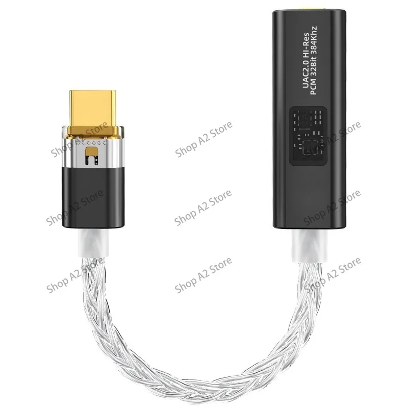 HiFi decoding headset amplifier 3.5mm earphone small tail portable mobile phone typec sound card audio decoding amplifier
