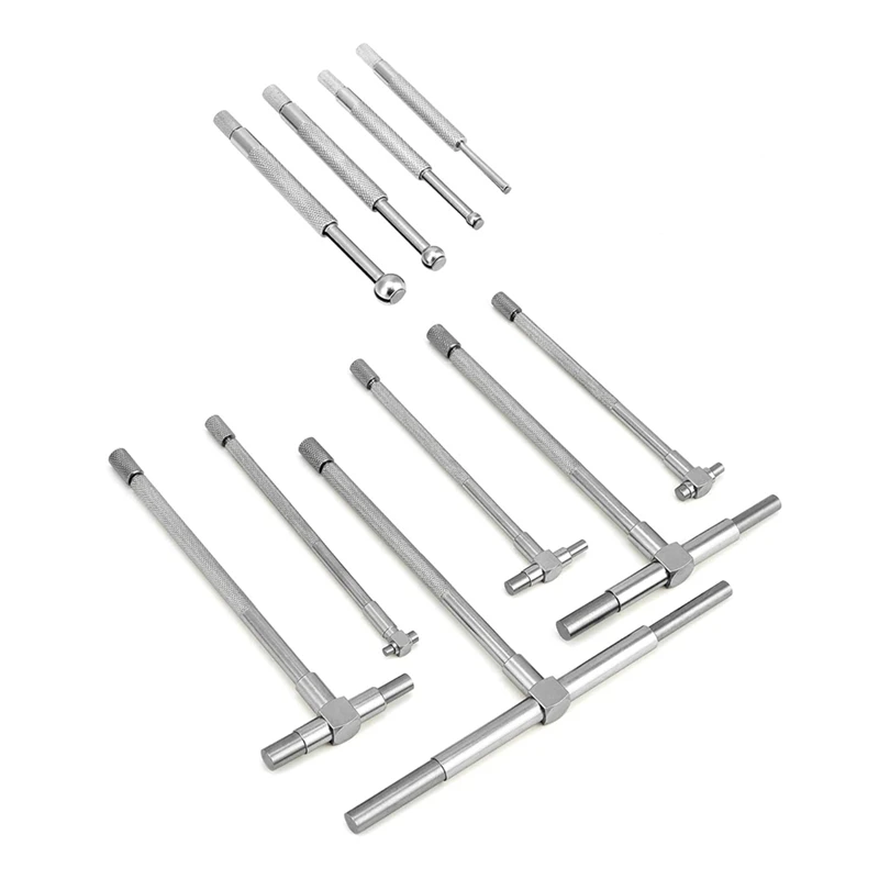 Stainless Steel Telescoping Bore Gauge Set - 1/8 To 1/2In Range And T Bore Hole Gauge Telescopic Gauge 6Pcs 5/16 To 6In