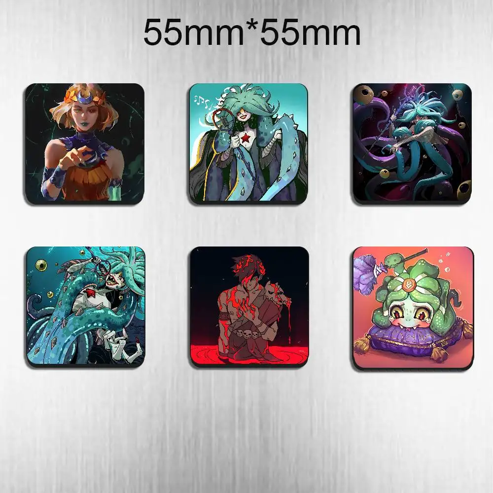 

Scylla Zagreus Melinoe Hades Black Square Plastic Fridge Magnet, for Magnetic Sticker No Trace Left, Durable, Smooth Textured