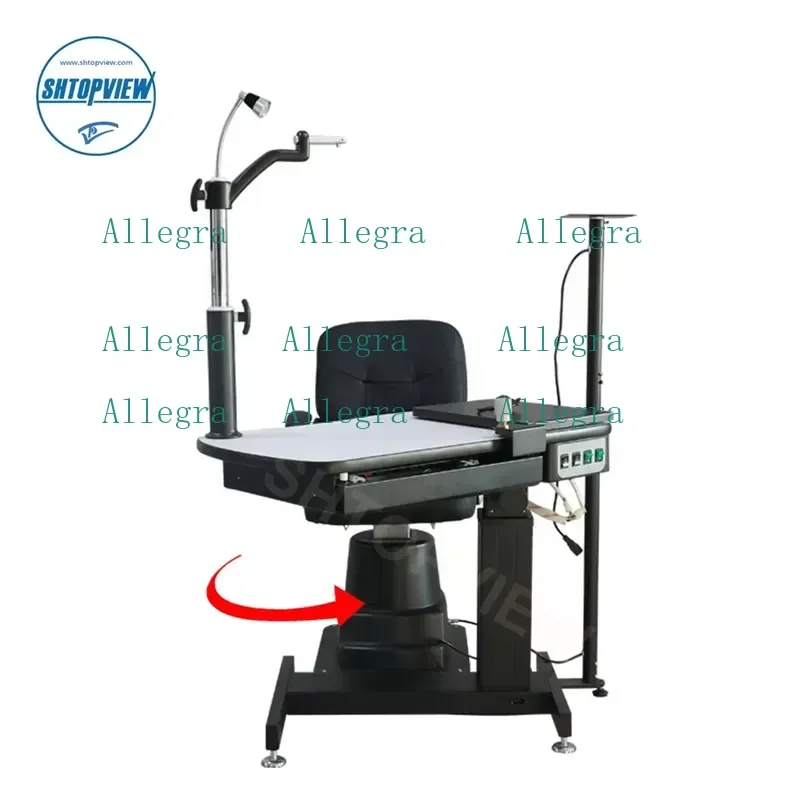 Factory Price C‑190A Combined Optometry Table Chair Unit 45° Rotating Table Ophthalmology Examination Workstation
