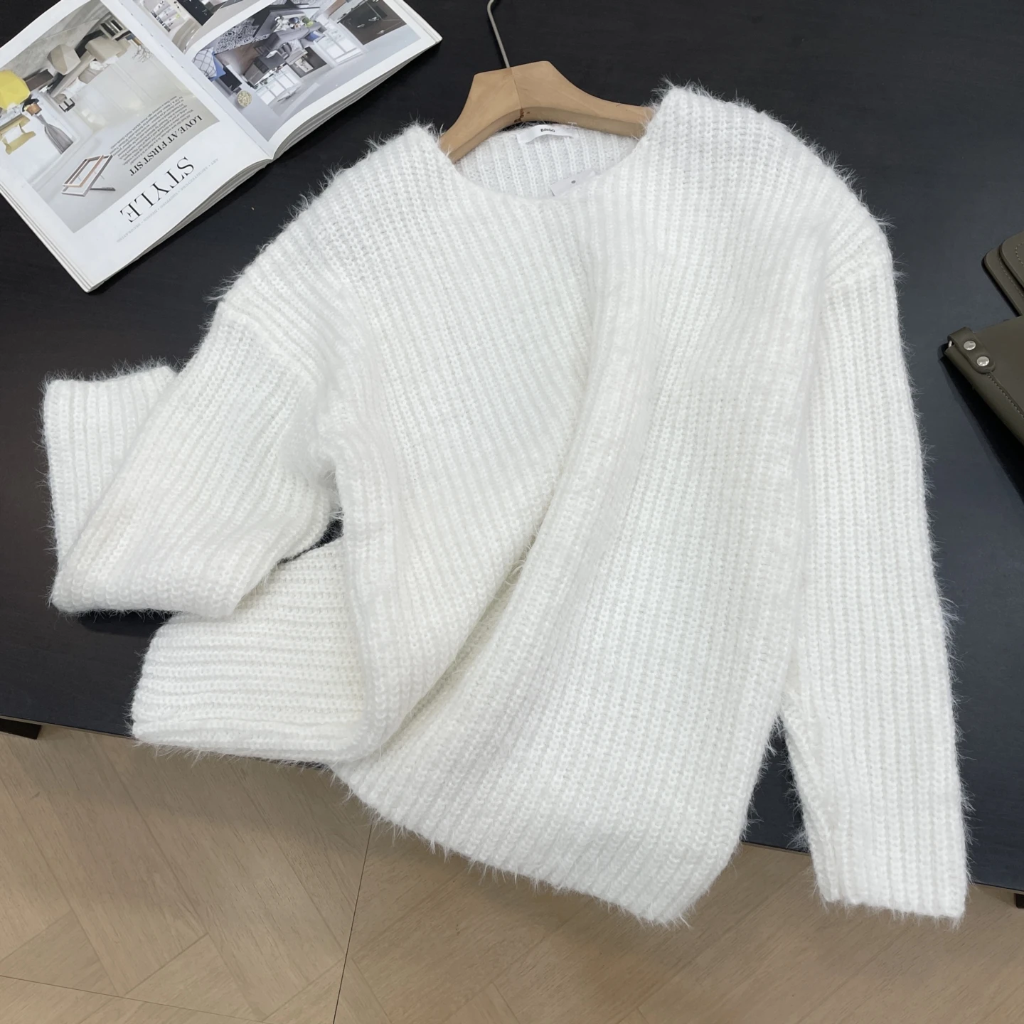 Suéter Hoado de Color Puro a la Moda, Estilo Informal, Novedad de Otoño, Suéter Versátil para el Trabajo, Estilo Dulce, Cor...