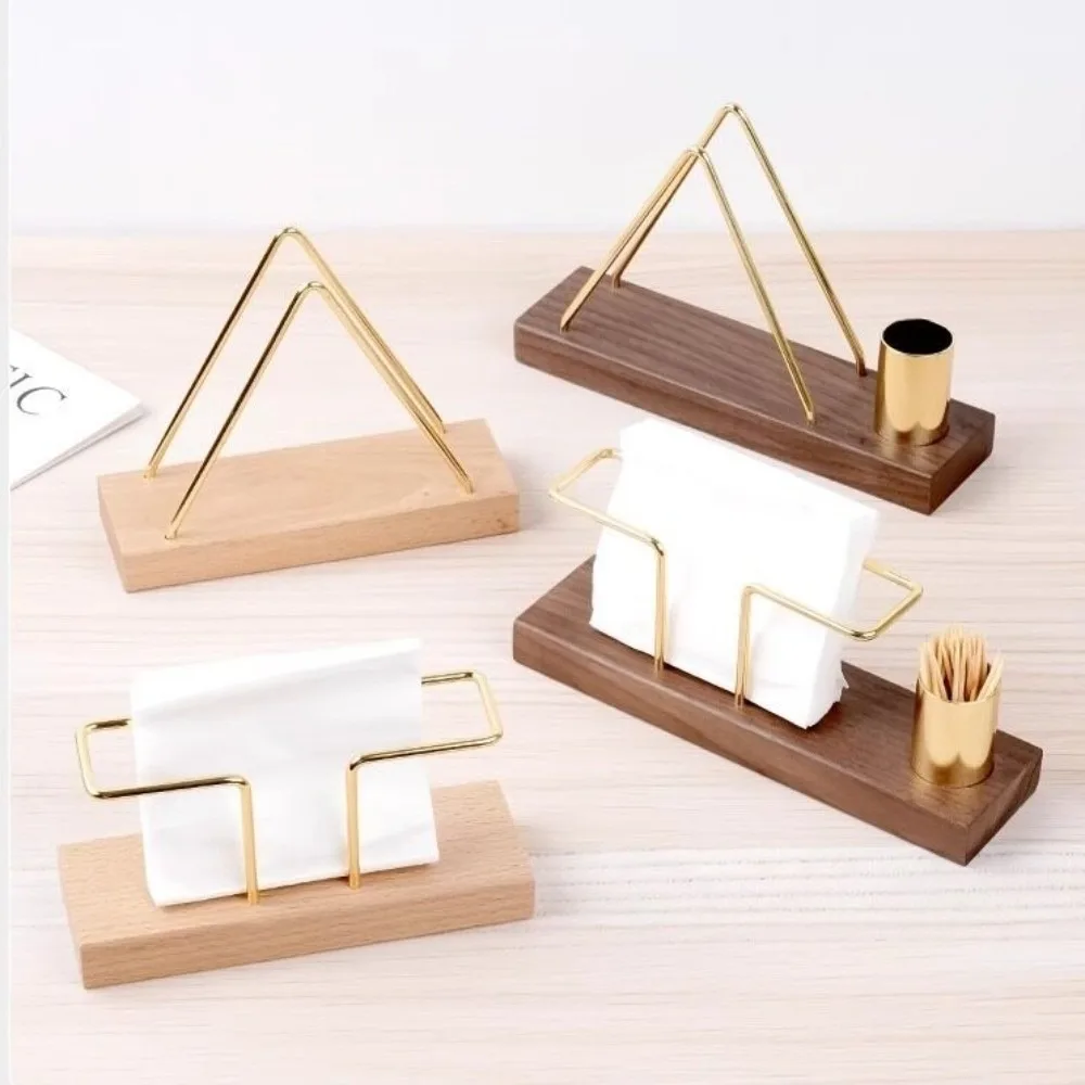 Neuer Holz-Taschentuchhalter Elegante Multifunktionale Zahnstocherbox Kreatives Design Serviettenhalter für den Esstisch