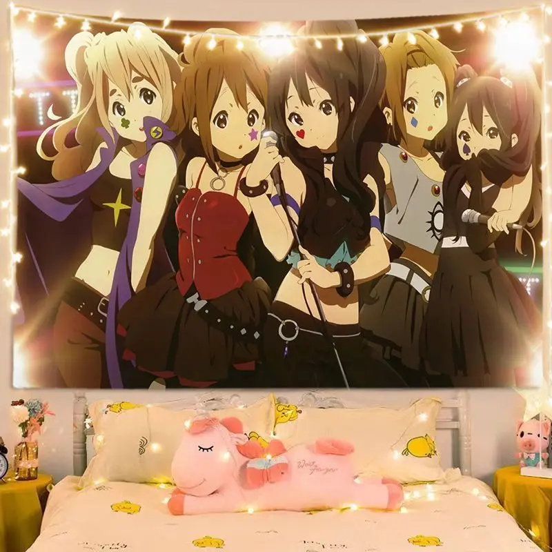 VIKAMA Anime Concert Singing Tapestry, Stage Mic Wall Hanging for Bedroom Dorm Music Room Decor
