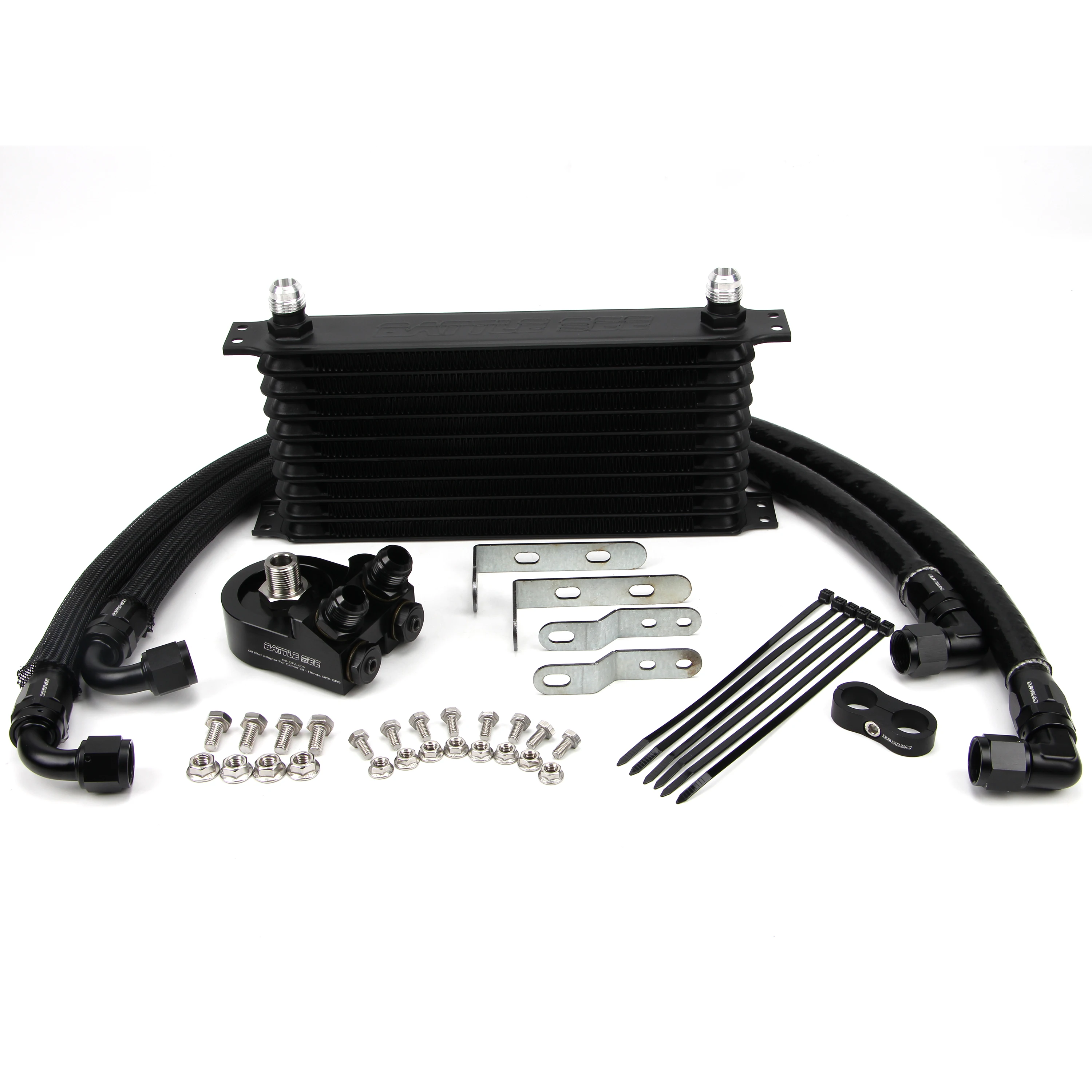 AN10 Engine Oil Cooler Kit For Honda Fit GK5 GR9 1.5L L15B Engine Oil Filter Thermostat Sandwich Plate Adapter BB-OCK-131/132