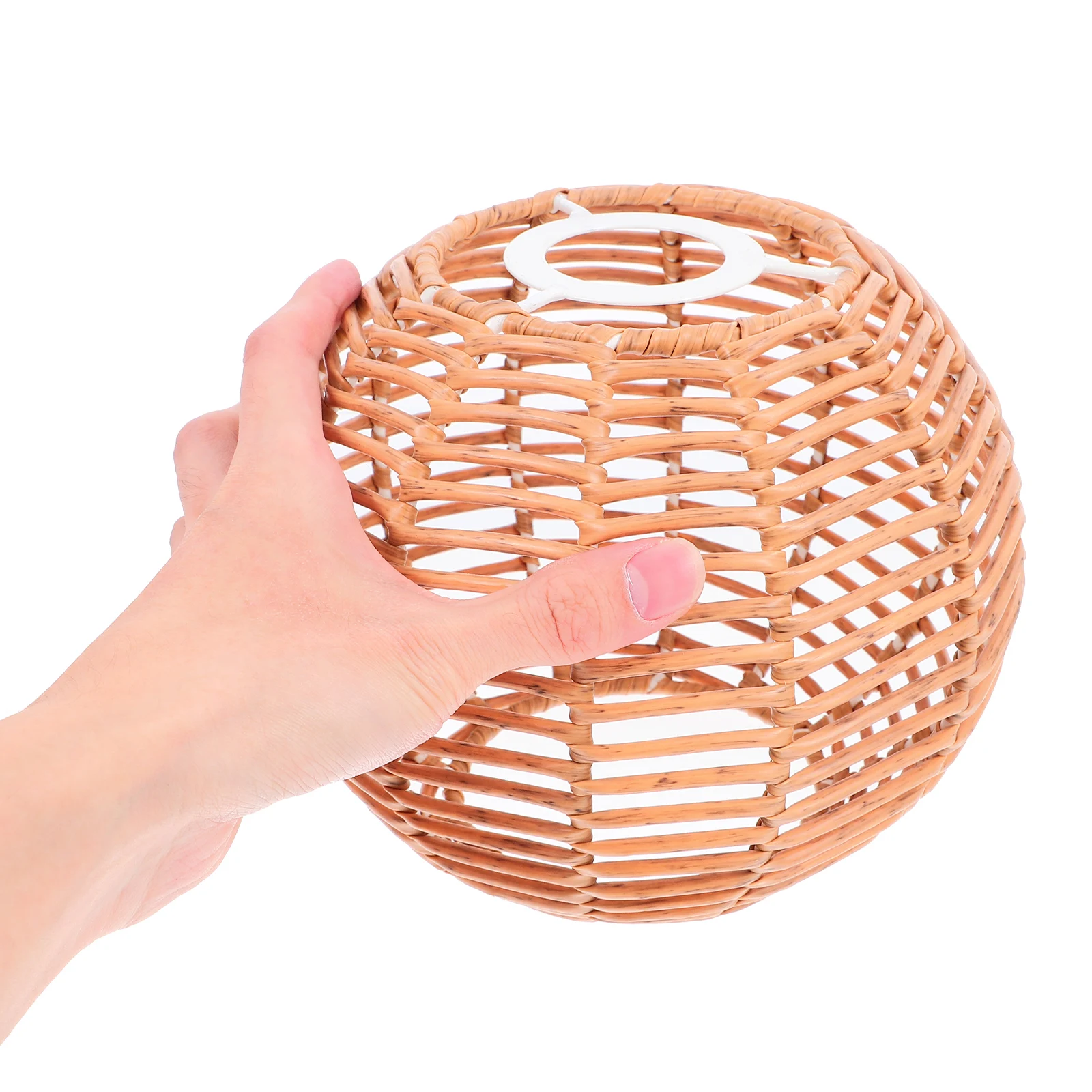 

Retro Ch Woven Shade Vintage Decor Imitation Wicker Light Cage Faux Rattan Easy Clean Kitchen Dining Room Home