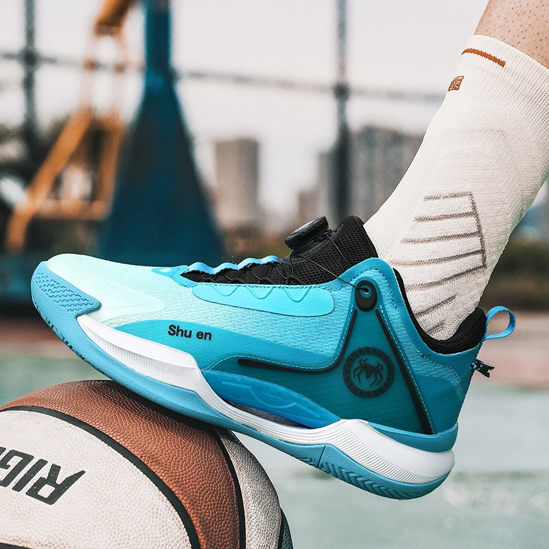 

Новые мужские баскетбольные кроссовки 2026 года с перфорированным дизайном, нескользящей подошвой, увеличенной высотой, износостойкие и дышащие