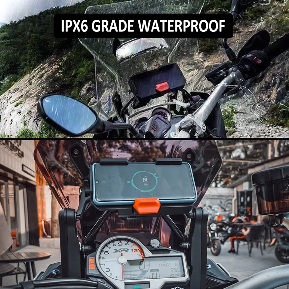 For BMW R1200GS R1250GS ADV USB Mobile Phone Bracket GPS Navigation Wireless Charging Support Holder F750GS F850GS Motorcycle