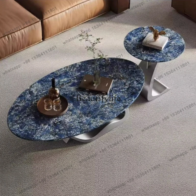 

Light Luxury Rock Slab Coffee Table Living Room Home New High-end Small Apartment