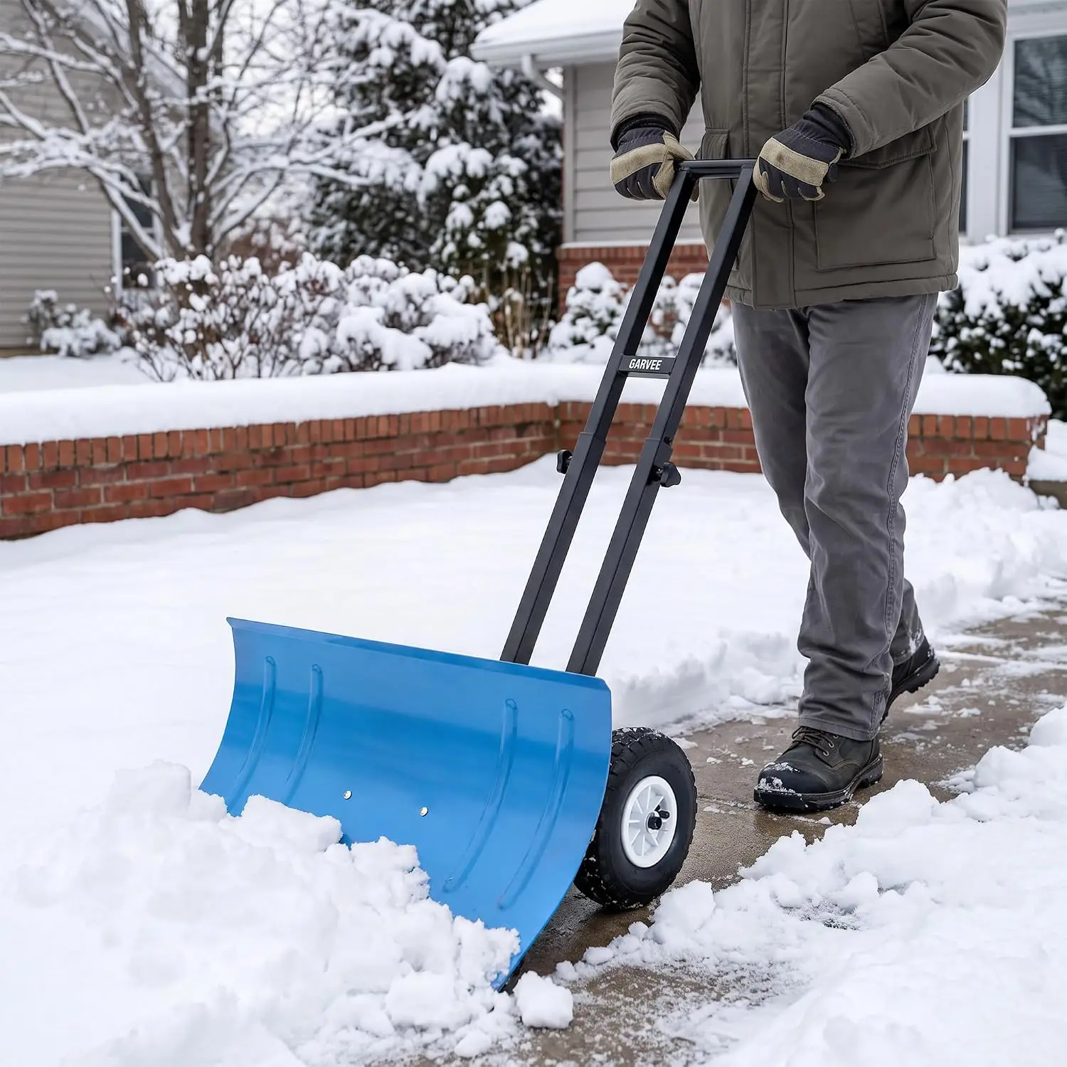 Heavy-Duty Wheeled Snow Shovel 29