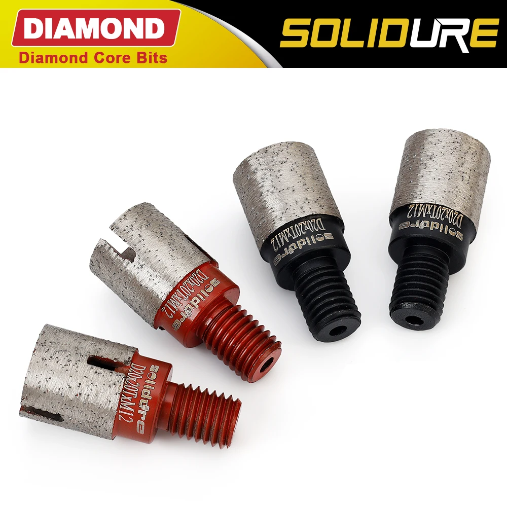 Solidure 20mm CNC diamentowy bit palcowy M12 CNC frezowanie palcowy diamentowy bit do granitu, marmuru i kamienia konstrukcyjnego