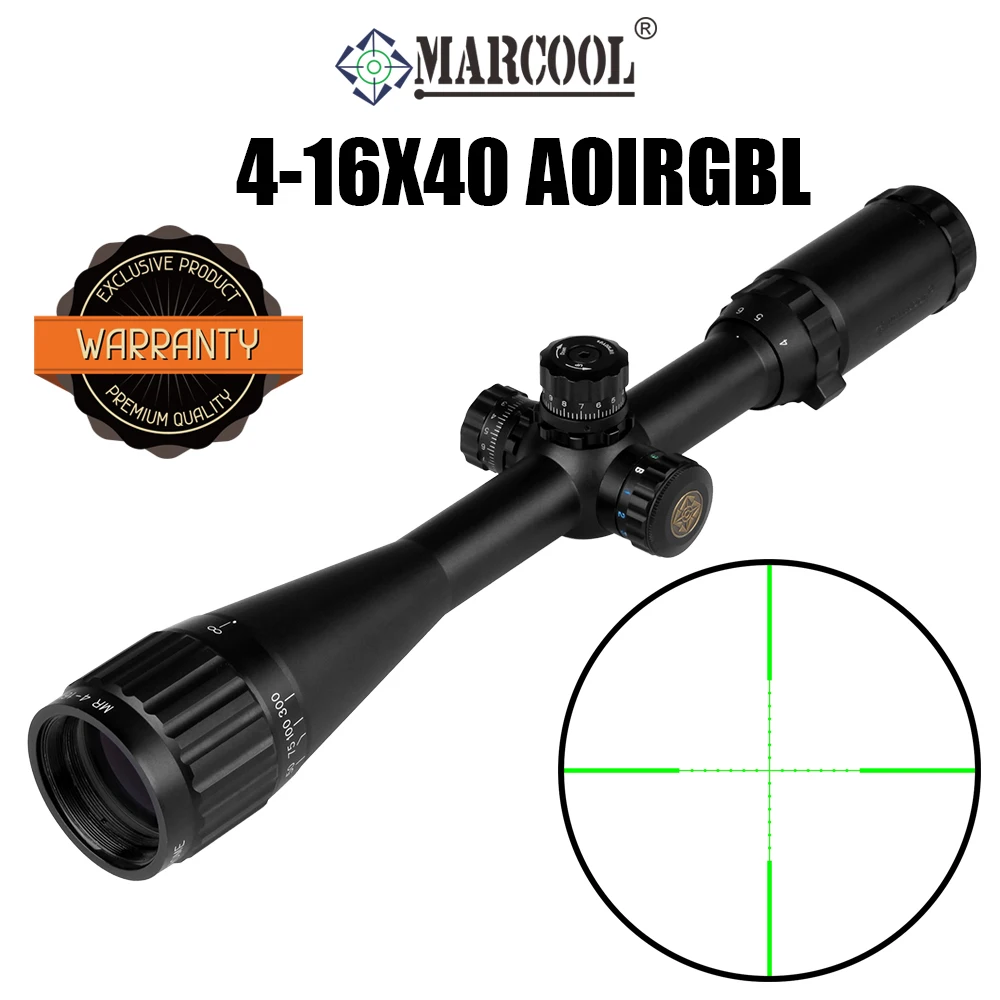 

Marcool EST 4-16X40 AOIRGBL Riflescope Long Range Second Focal Plane Tactical Optical Sight for Hunting for Airsoft .223 .5.26