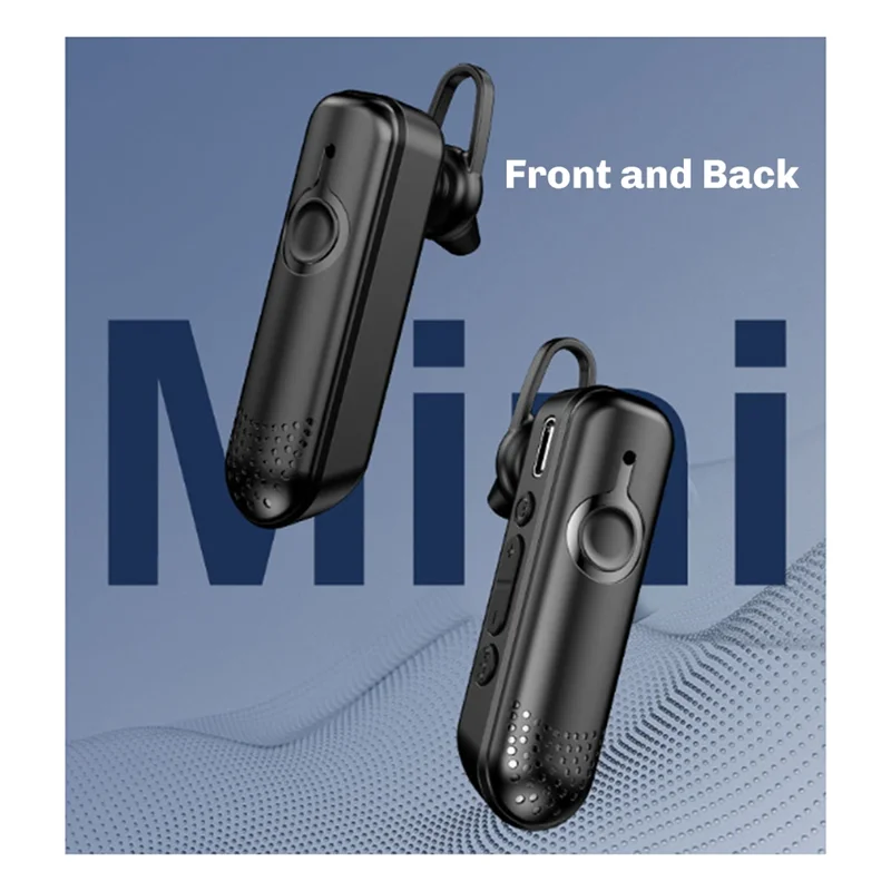 【T07A】 Mini citofono wireless Bluetooth per salone di bellezza, parrucchiere, ristorante, design sottile con gancio per l'orecchio, USB di piccole dimensioni da 1000 metri